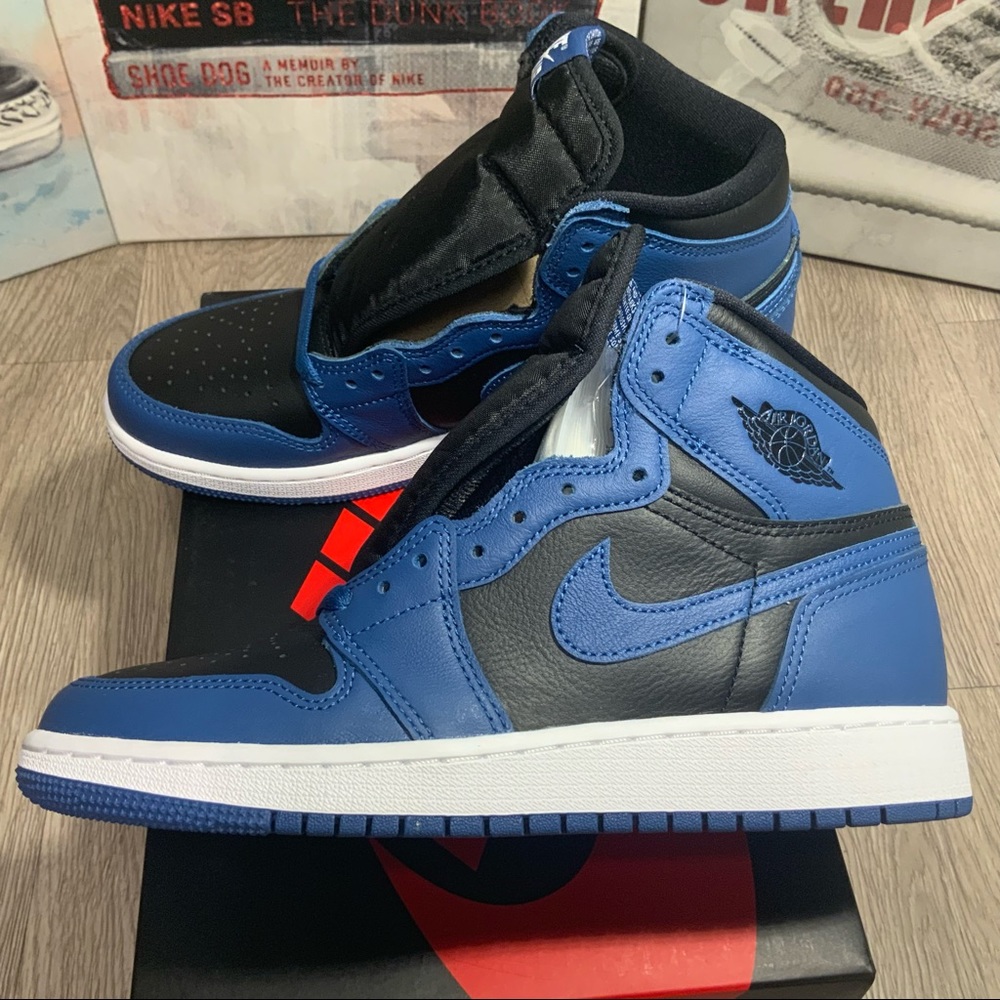 New Nike Jordan 1 Retro High OG Dark Marina Blue GS Size 5.5Y / 7W (575441-404)